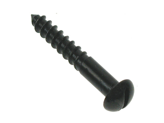 Black Japanned Wood Screw Rnd, Morgans OJ