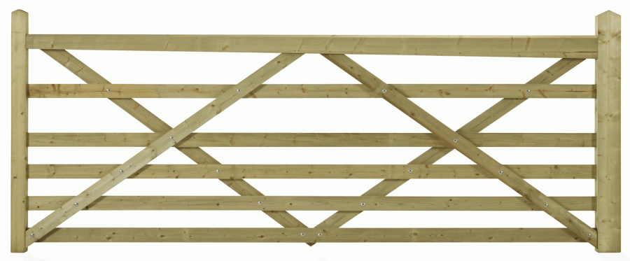 Softwood Field Gate 6 Bar, MorgansOsw