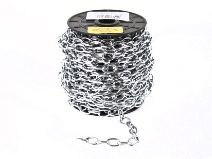 Steel Chrome Plated Oval Link Chain (Reel), Morgans OJ