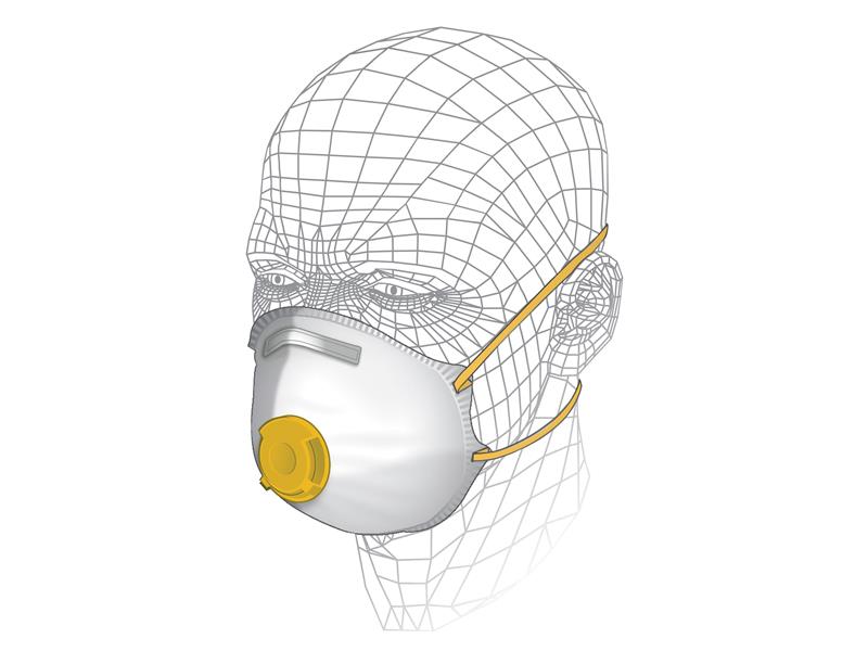 Premium Valved Power Tool & MDF Respirator P2, Vitrex