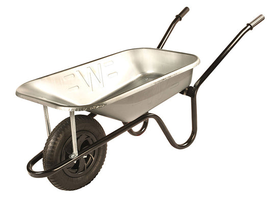 85L Galvanised Heavy-Duty Builder's Wheelbarrow, Walsall