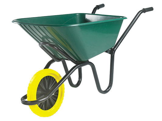 120L Green Monarch Polypropylene Wheelbarrow - Puncture Proof, Walsall