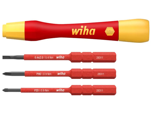 PicoFinish® slimVario® electric Fine Screwdriver Set, 4 Piece, Wiha