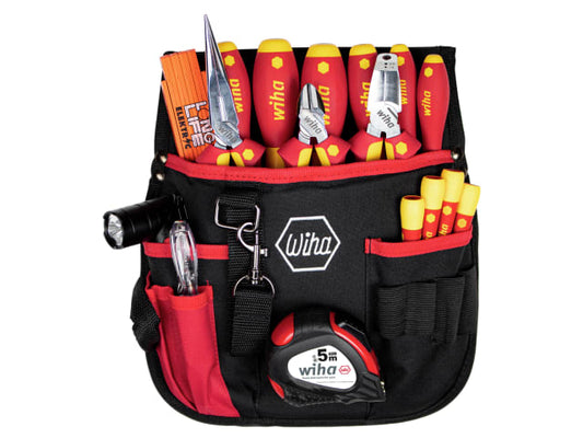 electrician Tool Set, 18 Piece (inc. Belt Pouch), Wiha