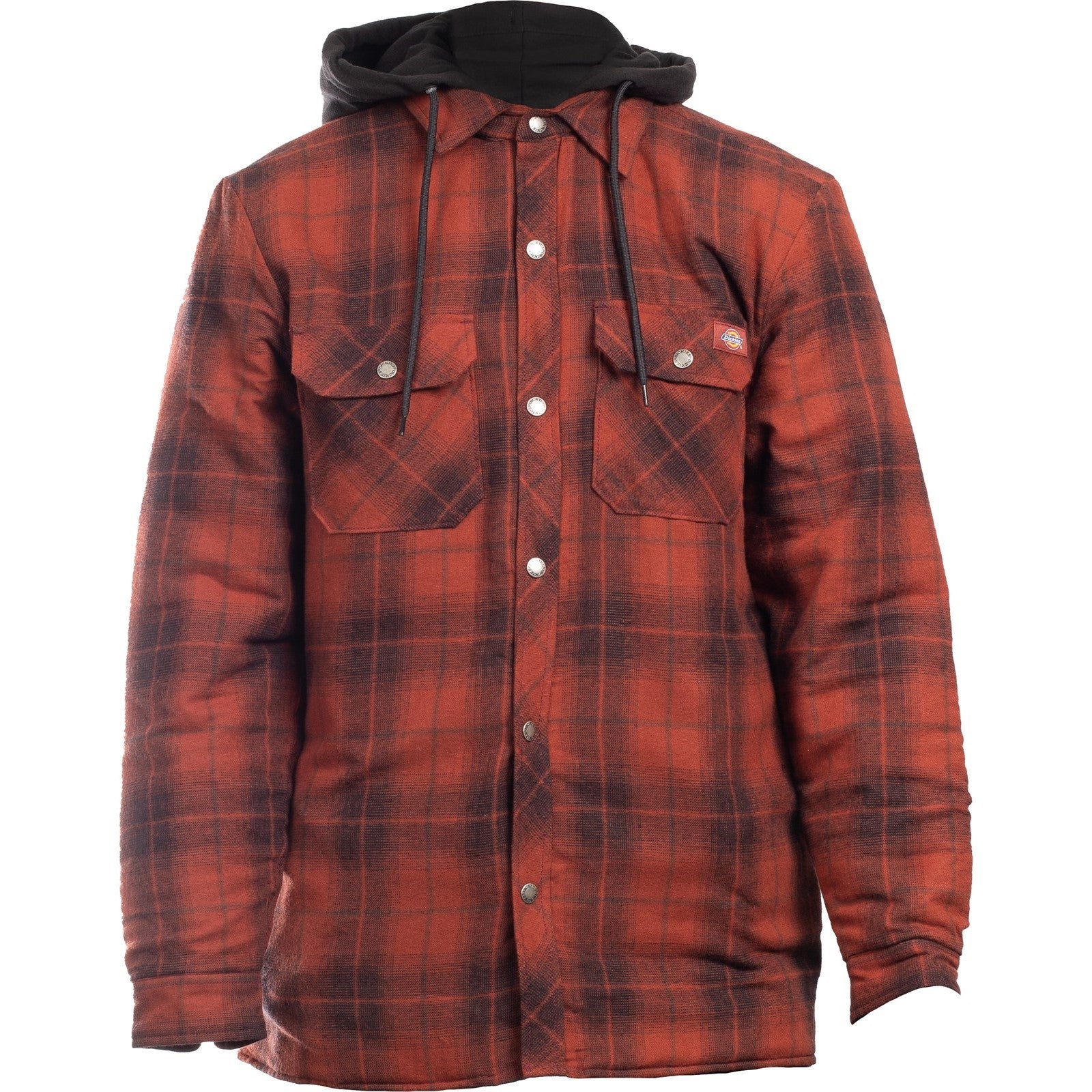 Fleece Hood Flannel Shirt Jacket, Dickies